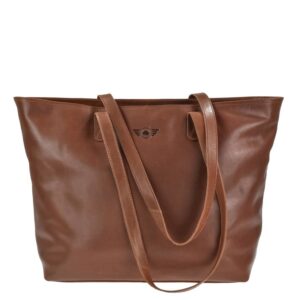 Shopper Leder 47x31cm Schultertasche Damen Tasche "Waxy Vintage"