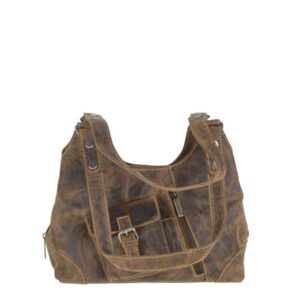 Shopper Leder 31x27cm "Vintage" antikbraun Greenburry 1917-25