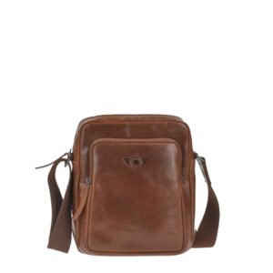 Umhängetasche Leder 20x24cm Damen Herren kleine Schultertasche Umhänger "Waxy Vintage"