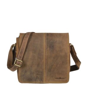 Umhängetasche Leder 28x27cm "Vintage" antikbraun Greenburry 1729-25
