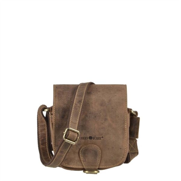 Schultertasche Leder 16x20cm "Vintage" antikbraun Greenburry 1738-25