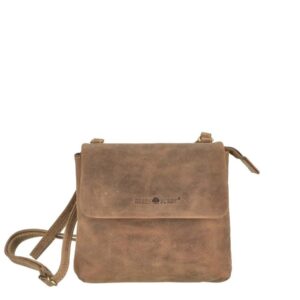 Schultertasche Leder 19x17cm "Vintage" antikbraun Greenburry 1583-25