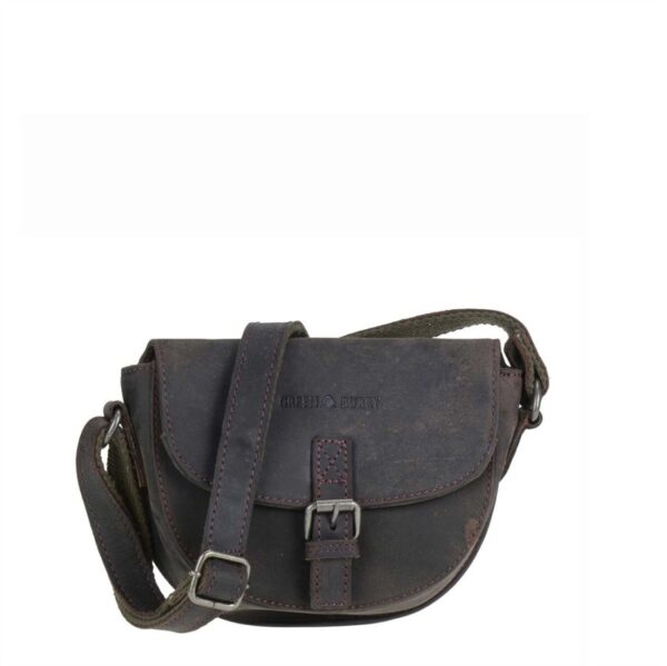 Umhängetasche Leder 22x15cm "Vintage Revival" tabakbraun Greenburry