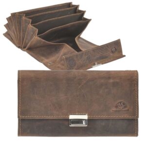 Kellnerportemonnaie Leder 17x9cm "Vintage" antikbraun Greenburry 1785-25