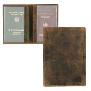 Ausweisetui Leder 11x16cm "Vintage" antikbraun Greenburry
