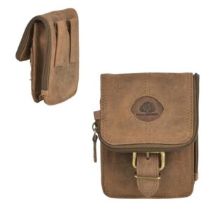 Gürteltasche Leder 10x13cm "Vintage" antikbraun Greenburry 326-25