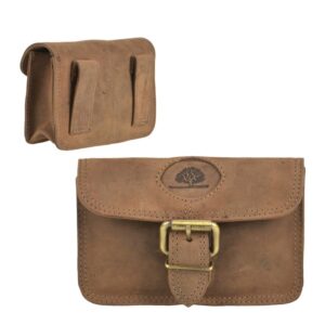 Gürteltasche Leder 14x9cm "Vintage" antikbraun Greenburry 327-25