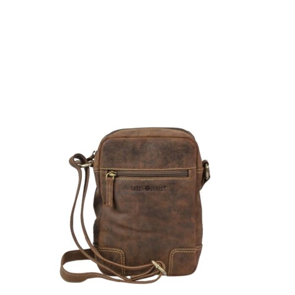 Umhägetasche Leder 17x23cm "Vintage" antikbraun Greenburry 1832-25