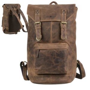 Rucksack Leder 27x43cm "Vintage" antikbraun Greenburry 1689-25