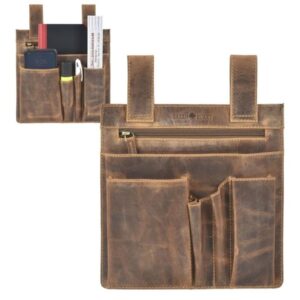 Werkzeugtasche Leder 23x23cm (ungefüllt) "Vintage" antikbraun Greenburry 1548-25