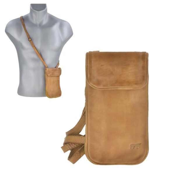 Handytasche Leder zum Umhängen "Elske" gelb Bear Design CL41579-yellow