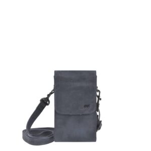 Bear Design Handytasche Leder zum Umhängen "Robbie", Handy-Umhängetasche, Damen, mit Gürtelschlaufe, als Crossover Tasche, navy blue (dunkles blau)