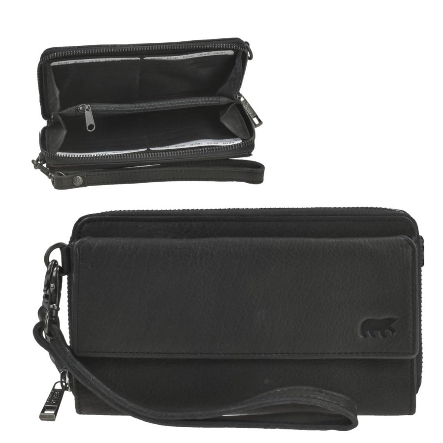 handytasche zum umhaengen leder mit geldboerse lilian black schwarz