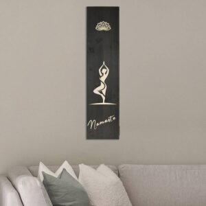 Raumzutaten Wandbild aus Holz 20x80cm YOGA "Vrksasana - Baum"