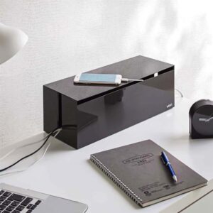 Kabelbox 40x14x15cm "Web" schwarz Yamazaki Home 2708