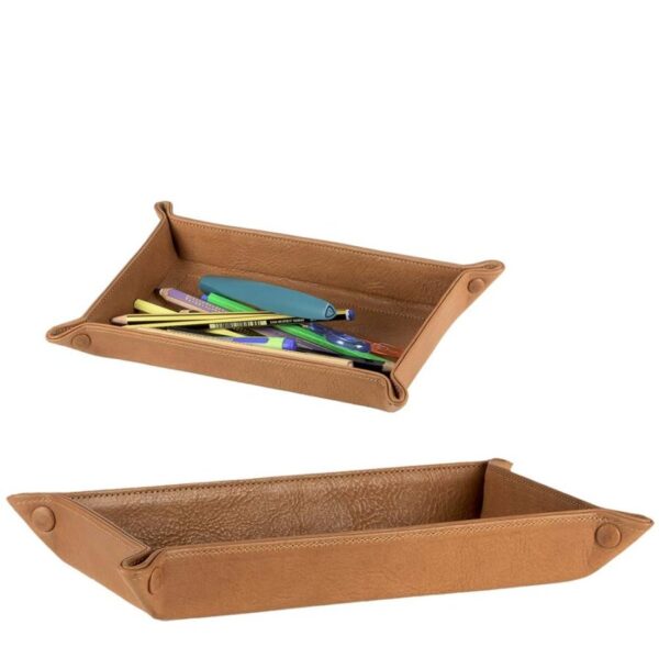 Schlüsselschale Leder 27x16cm "Taschenleerer" naturbraun Sonnenleder
