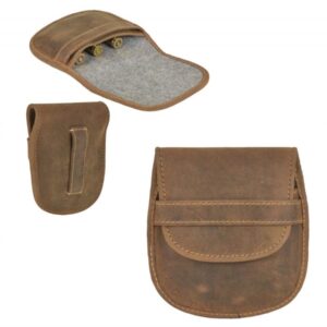 Munitionstasche Leder 10x11cm 6er "Vintage Hunting" antikbraun Greenburry