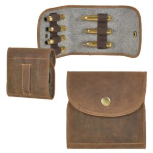 Munitionstasche Leder 11x11cm 7er "Vintage Hunting" antikbraun Greenburry