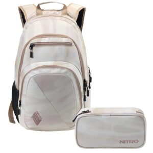 Nitro Schulrucksack Set "Stash" (Dune) mit Schlamper