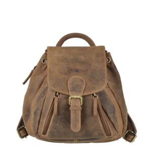 Rucksack Leder 28x28cm "Vintage" antikbraun Greenburry 1605-25