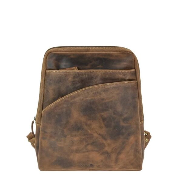Greenburry Rucksack Leder 28x34cm "Vintage" antikbraun