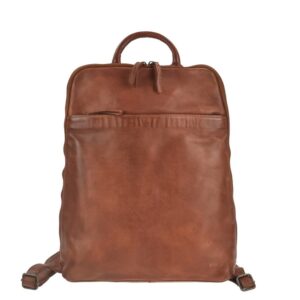 Bear Design Rucksack Leder 30x36cm "Ivanka" cognac