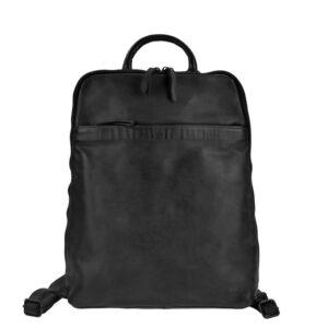 Bear Design Rucksack Leder 30x36cm "Ivanka" schwarz