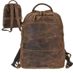 Greenburry Rucksack Leder 33x43cm "Vintage" antikbraun 1531-25