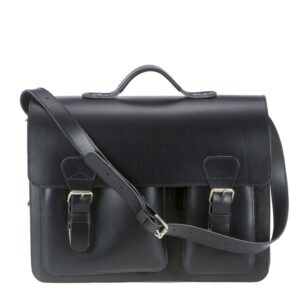 Aktentasche Leder 40x31cm mit 2 Fächern "Classic" schwarz 2137-11 Ruitertassen