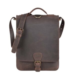 Umhängetasche Leder 28x37cm mit 2 Fächern "Classic" ranger braun 2526-73 Ruitertassen
