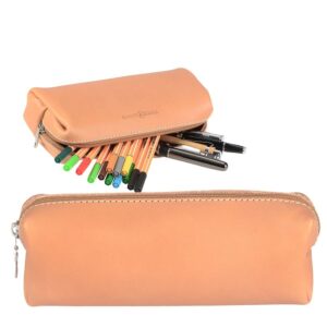 Schlampermäppchen Leder 22x9x6cm "Classic" natur Ruitertassen 0002SI-10