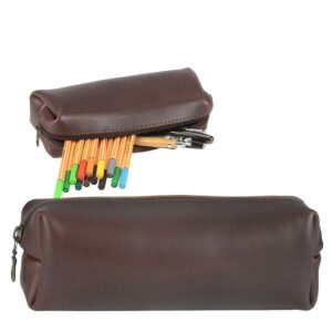 Schlampermäppchen Leder 22x9x6cm "Classic" dunkelbraun Ruitertassen
