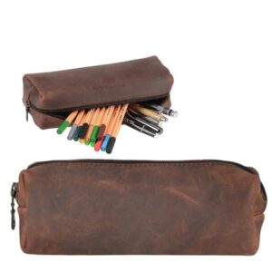 Schlampermäppchen Leder 22x9x6cm "Classic" ranger braun Ruitertassen