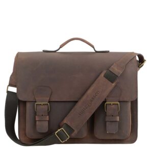 Aktentasche Leder 40x30cm mit 3 Fächern "Classic Premium" ranger braun 2342T-73 Ruitertassen