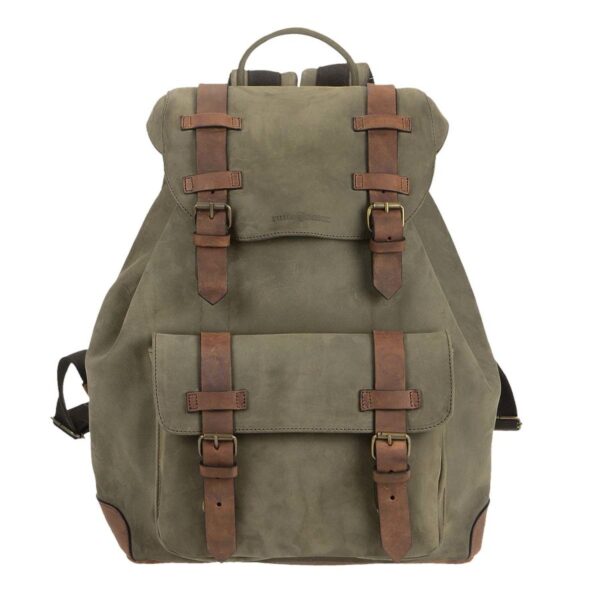 Rucksack Leder 30x40cm "Leisure" khaki ranger Ruitertassen 4516-75