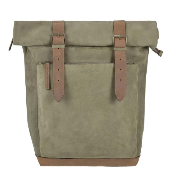 Rucksack Leder 30x41cm Rolltop "Leisure" khaki ranger Ruitertassen 4054-75