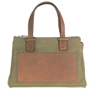 Shopper Leder 43x28cm "Leisure" khaki ranger Ruitertassen 4049-75