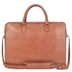 Aktentasche Leder 44x33cm mit 3 Fächern "Soft" cognac braun 4021-77 Ruitertassen