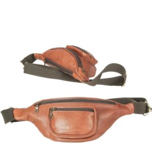Bauchtasche Leder 33x12cm Soft cognac Ruitertassen 4065-77