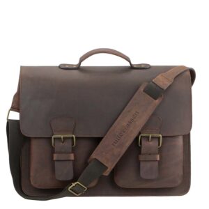 Aktentasche Leder 42x31cm mit 3 Fächern "Classic Premium" ranger braun 2358T-73 Ruitertassen