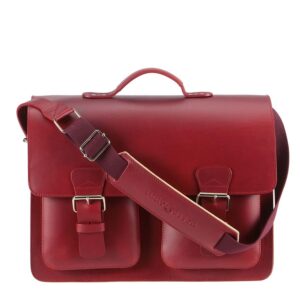 Aktentasche Leder 42x31cm mit 3 Fächern "Classic Premium" rot 2358T-15 Ruitertassen