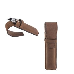 Schreibgeräteetui Leder 15x4cm für 2 Stifte "Classic" ranger braun Ruitertassen