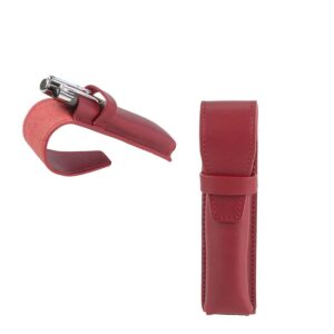 Schreibgeräteetui Leder 15x4cm für 2 Stifte "Classic" rot Ruitertassen