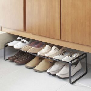 Schuhregal 40-70x17x25cm ausziehbar "Frame" schwarz Yamazaki Home 7210