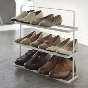 Schuhregal 50x46x14cm mit 3 Reihen tragbar "Tower" weiß Yamazaki Home 2480