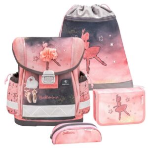 Belmil Schulranzen Set Mädchen Ballerina Black Pink "Classy", ab 1.Klasse Grundschule
