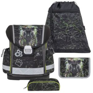 Belmil Schulranzen Set Jungen Black Panther (Motiv: Panther Raubtier) "Classy", ab 1.Klasse Grundschule