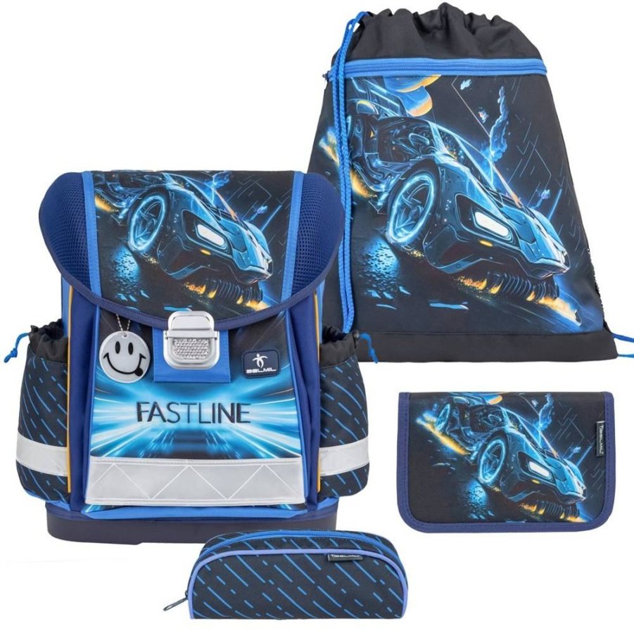 schulranzen set classy 4tlg fast line motiv rennwagen