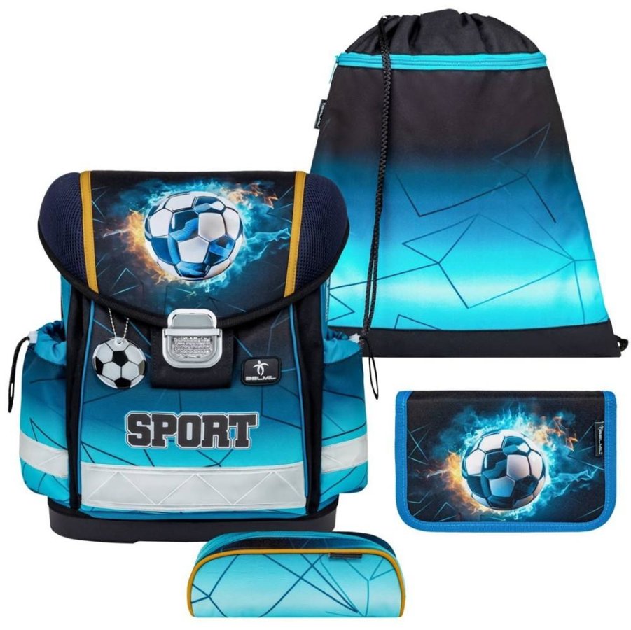 schulranzen set classy 4tlg fire football motiv fussball