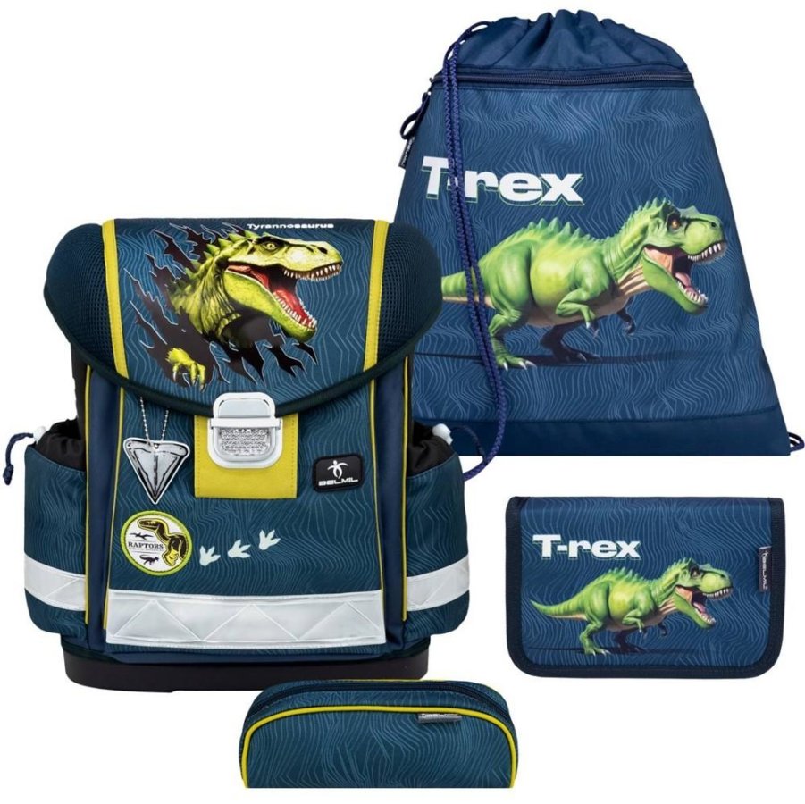 schulranzen set classy 4tlg king dino motiv dinosaurier